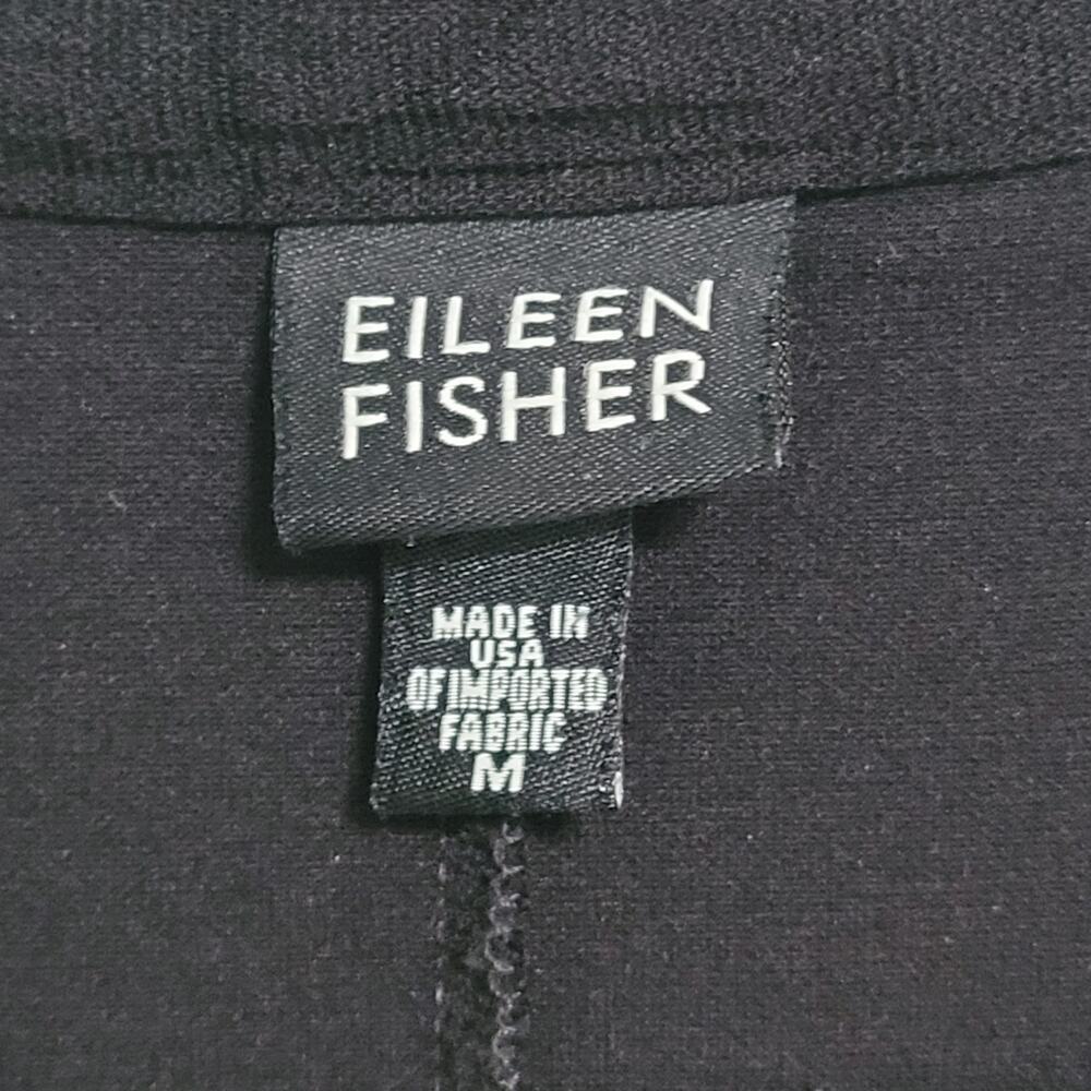Eileen Fisher Black Zip Up Lightweight Jacket Size Medium - Picture 7 of 8
